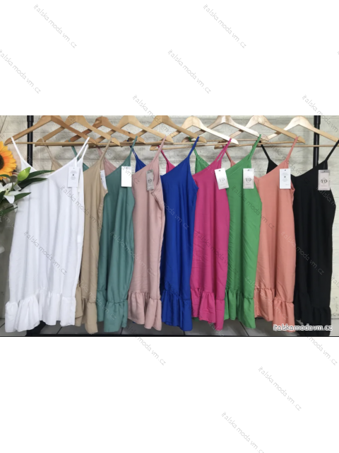 Šaty letní na ramínka dámské (S/M ONE SIZE) ITALSKÁ MÓDA IMPGM232649A