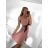Šaty letné elegantné icecool bez rukávov dámske (S/M ONE SIZE) TALIANSKA MÓDA IMM23M4443
