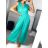 Overal elegantní icecool  dámský (M/L, XL/XXL) AINUOSI ITALSKÁ MODA IMB239907 M/L tyrkysová