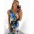 Šaty dlhé letné icecool bez rukávov dámske (S/M/L ONE SIZE) TALIANSKA MÓDA IMM23M2132-3/DU M / L modrá