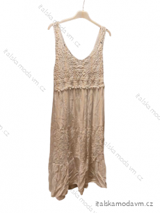 Šaty letné viskozové krajkové na ramienka dámske (S/M ONE SIZE) TALIANSKA MóDA IM423201/DUR