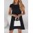 Šaty elegantný letný krátky rukáv dámske (S/M ONE SIZE) TALIANSKA MÓDA IMD23498/DU