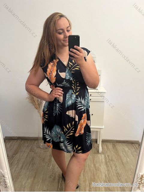 Šaty bez rukávu dámské ICECOOL (L/XL/2XL ONE SIZE) AINUOSI  FRANCOUZSKÁ MÓDA FMB23025-10/DU tmavě modrá XL/2XL