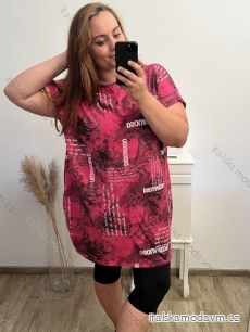 Šaty voľnočasové krátky rukáv dámske nadrozmer (3XL/4XL ONE SIZE) TALIANSKA MóDA IM423381