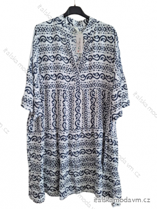 Šaty letné košeľové krátky rukáv dámske nadrozmer (M/L/XL/2XL ONE SIZE) TALIANSKA MÓDA IMP168231360/DUR