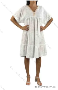 Šaty letné oversize krátky rukáv dámske (S/M/L/XL ONE SIZE) TALIANSKA MÓDA IMP168232510/DUR
