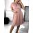 Šaty elegantní společenské krátký rukáv dámské (S/M/L/XL ONE SIZE) ITALSKÁ MÓDA IMPSH2335891V