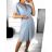 Šaty elegantní společenské krátký rukáv dámské (S/M/L/XL ONE SIZE) ITALSKÁ MÓDA IMPSH2335891V