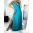 Šaty elegantní společenské dlouhé na ramínka dámské Patricie  (XS/S/M/L ONE SIZE) ITALSKÁ MÓDA IM322045/DR/DU sv. modrá