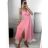 Šaty letné elegantné na ramienka dámske (S/M ONE SIZE) TALIANSKA MÓDA IMWGB231706/DU S/M svetlo ružová