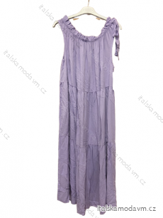 Šaty voľnočasové letné dámske nadrozmer (XL/2XL/3XL ONE SIZE) TALIANSKA MóDA IMC23LEILA/DUR