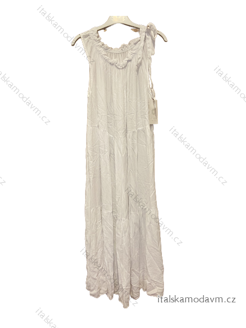 Šaty voľnočasové letné dámske nadrozmer (XL/2XL/3XL ONE SIZE) TALIANSKA MóDA IMC23LEILA/DUR XL/2XL biela