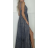 Šaty dlouhé letní elegantní společenské třpytivé s flitry na ramínka dámské (S/M ONE SIZE) ITALSKÁ MÓDA IMPBB23C23703