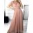 Šaty společenské elegantní letní krátký rukáv dámské (S/M ONE SIZE) ITALSKÁ MÓDA IMPSH223589L/DUR4 černá