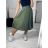 Sukně středně dlouhá skládaná s páskem dámská (S/M ONE SIZE) ITALSKÁ MÓDA IMWKK23795/DU S/M béžová