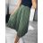Sukně středně dlouhá skládaná s páskem dámská (S/M ONE SIZE) ITALSKÁ MÓDA IMWKK23795/DU S/M béžová