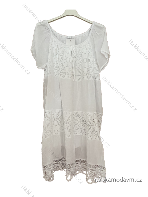 Šaty letné krajkové carmen dámske (L/XL/2XL ONE SIZE) TALIANSKA MÓDA IM423CLARA/DUR