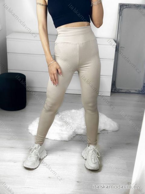Legíny dlouhé dámské (S-2XL) TURECKÁ MÓDA TMB23003/DU M béžová