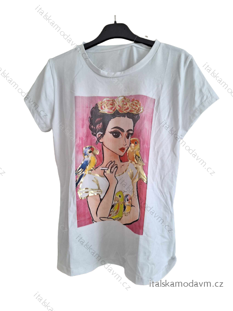 Tričko krátký rukáv dámské (S/M ONE SIZE) ITALSKÁ MÓDA IMM23BR2415-8/DU