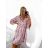 Šaty letní oversize dlouhý rukáv dámské nadrozměr (S/M/L/XL/2XL ONE SIZE) ITALSKÁ MÓDA IMPLI235543/DU XL/2XL čierna