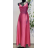 Šaty dlhé elegantné spoločenské na ramienka dámske (S/M ONE SIZE) TALIANSKA MÓDA IMPLS2329167