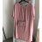 Šaty s kabelkou krátký rukáv dámské nadrozměr (2XL/3XL ONE SIZE) ITALSKá MóDA IM423064/DUR starorůžová 2LX/3XL