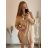 Košeľa oversize predĺžená dlhý rukáv dámska (2XL/3XL/4XL ONE SIZE) TALIANSKA MODA IMD23488/DU 3XL / 4XL staroružová