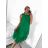 Šaty letní bez rukávu dámské (S/M/L ONE SIZE) ITALSKá MODA IMS23001/DU M / L zelená
