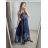 Šaty dlouhé elegantní bez rukávu dámské (S/M ONE SIZE) ITALSKá MODA IM323050/DU S/M bílá