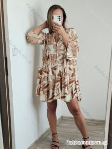 Šaty košeľové letné oversize dlhý rukáv dámske nadrozmer (S/M/L/XL/2XL ONE SIZE) TALIANSKA MóDA IM8239802-/DR