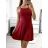 Šaty letné na ramienka dámske (S/M ONE SIZE) TALIANSKA MÓDA IMPBB23A22480/DU S/M tmavo ružová