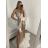 Šaty elegantné spoločenské dlhé na ramienka dámske (XS/S/M/L ONE SIZE) TALIANSKA MÓDA IM322ELEGAN