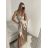 Šaty elegantné spoločenské dlhé na ramienka dámske (XS/S/M/L ONE SIZE) TALIANSKA MÓDA IM322ELEGAN