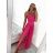 Šaty tilové elegantní bez rukávů dámské (S/M ONE SIZE) ITALSKÁ MÓDA IMM22Q52235A/UL S/M červená