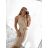 Šaty elegantné letné bez rukávu dámske (S/M ONE SIZE) TALIANSKA MÓDA IM923011/DU S/M biela