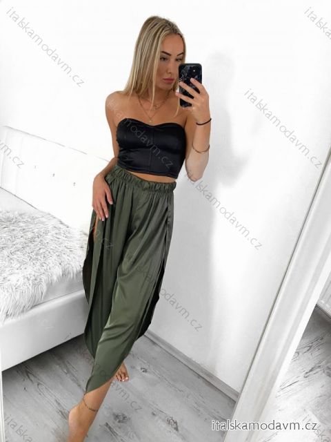Nohavice harémky letné dlhé dámske (S/M ONE SIZE) TALIANSKA MÓDA IMM239535UN/DU S/M khaki