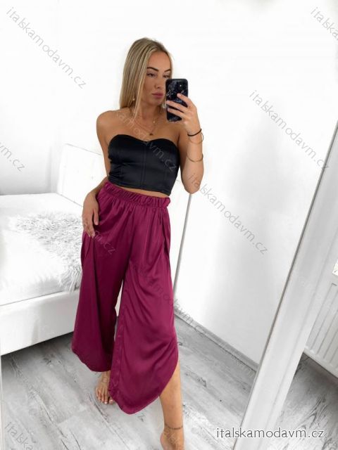 Nohavice harémky letné dlhé dámske (S/M ONE SIZE) TALIANSKA MÓDA IMM239535UN/DU S/M fuchsiová