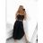 Nohavice harémky letné dlhé dámske (S/M ONE SIZE) TALIANSKA MÓDA IMM239535UN/DU S/M čierna
