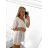 Šaty letné boho krajkové krátky rukáv dámske (S/M ONE SIZE) TALIANSKA MóDA IM423392/DUR