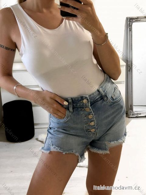 Kraťasy riflové krátké dámské (XS-XL) M.SARA MSR23G5218/DU S světle modrá