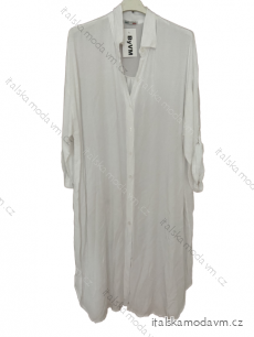 Šaty košeľové oversize 3/4 rukáv dámske nadrozmer (XL/2XL ONE SIZE) TALIANSKA MODA IM723NEAPOL/DU