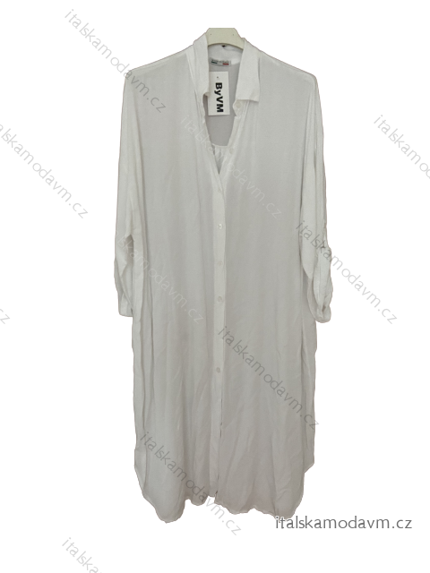 Šaty košeľové oversize 3/4 rukáv dámske nadrozmer (XL/2XL ONE SIZE) TALIANSKA MODA IM723NEAPOL/DU