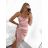Šaty elegantní společenské krátké saténové na ramínka dámské Francesca (XS/S/M ONE SIZE) ITALSKá MÓDA IM322305