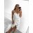 Šaty elegantní společenské krátké saténové na ramínka dámské Francesca (XS/S/M ONE SIZE) ITALSKá MÓDA IM322305