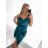 Šaty elegantní společenské krátké saténové na ramínka dámské Francesca (XS/S/M ONE SIZE) ITALSKá MÓDA IM322305