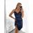 Šaty elegantní společenské krátké saténové na ramínka dámské Francesca (XS/S/M ONE SIZE) ITALSKá MÓDA IM322305
