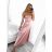 Šaty dlhé elegantné na ramienka dámske (S/M ONE SIZE) TALIANSKA MODA IM323013/DU   vínová
   S/M
