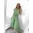 Overal dlouhý elegantní krátký rukáv dámské (S/M ONE SIZE) ITALSKÁ MÓDA IMWCC232642/DU S/M světle zelená