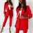Súprava elegantné sako a nohavice dámska (S/M ONE SIZE) TALIANSKA MÓDA IMD23348 čierna S/M