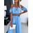 Souprava letní top a kalhoty dámská (S/M ONE SIZE) ITALSKÁ MÓDA IMM23M33319/DU S/M královská modrá